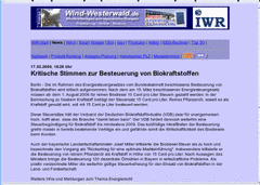 Meldung auf www.iwr.de